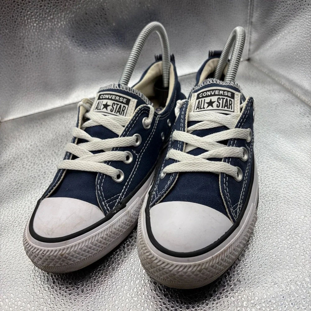 Size 7 Converse Chuck Taylor All Star Shoreline Navy Womens Low Shoes 537080C